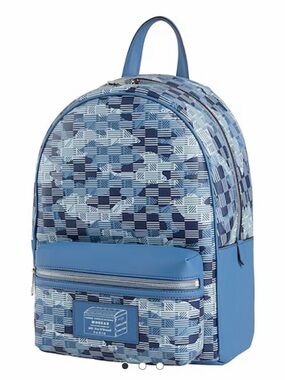 Men’s Checkerboard-Print Blue Backpack by